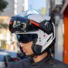 NOLAN N90-3 REFLECTOR PRETO BRANCO VERMELHO -42-